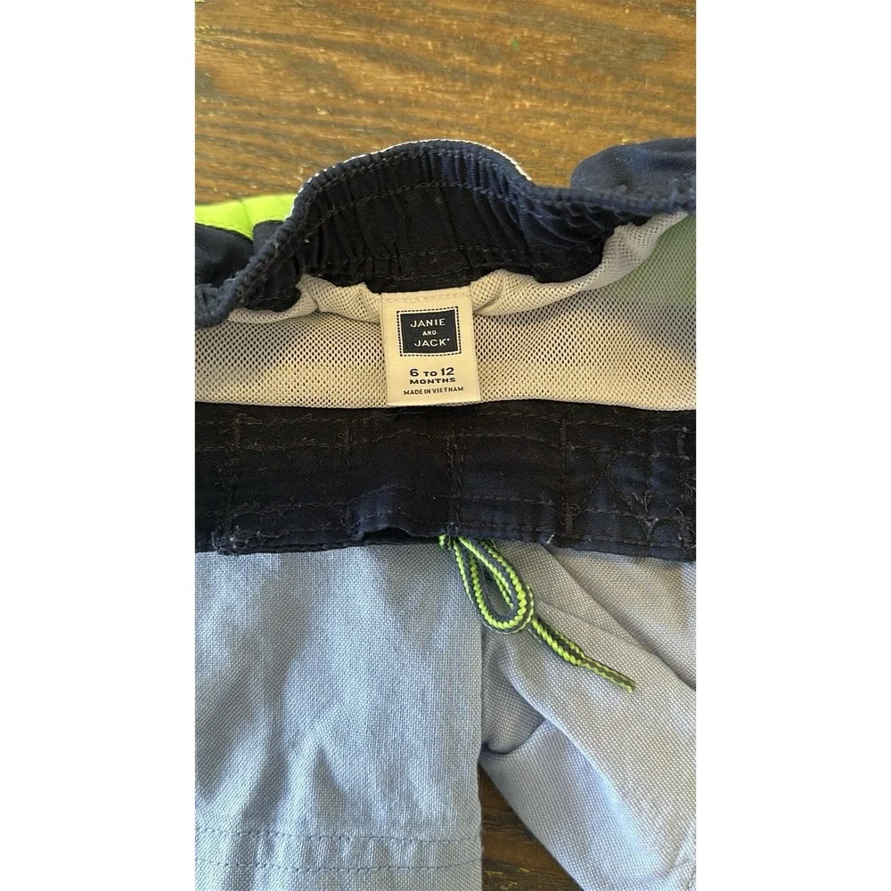 Janie and Jack Baby Boys 6-12M Colorblock Swim Trunks‎ - Picture 2 of 4
